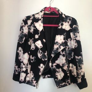Express Neoprene Floral Blazer